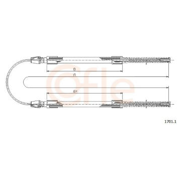 żażné lanko parkovacej brzdy COFLE 1701.1
