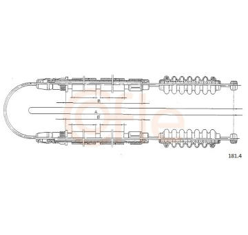 Tažné lanko, parkovací brzda COFLE 181.4