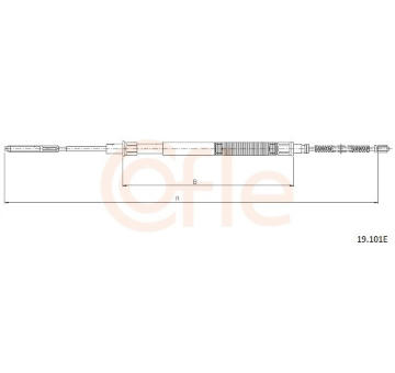 Tažné lanko, parkovací brzda COFLE 19.101E