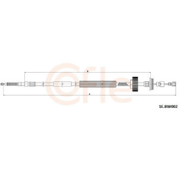 żażné lanko parkovacej brzdy COFLE 1E.BW002