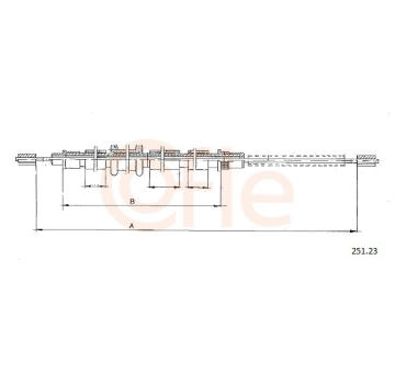 Tažné lanko, parkovací brzda COFLE 251.23