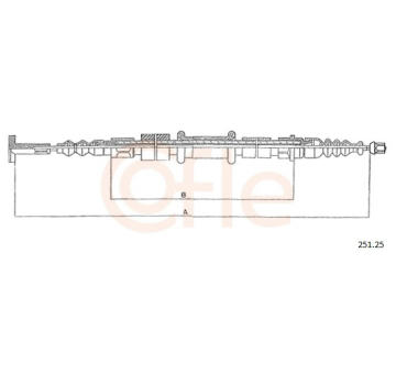 Tažné lanko, parkovací brzda COFLE 251.25