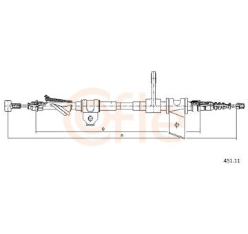 żażné lanko parkovacej brzdy COFLE 451.11