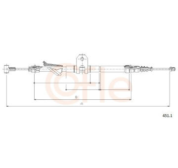Tažné lanko, parkovací brzda COFLE 451.1