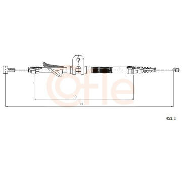 żażné lanko parkovacej brzdy COFLE 451.2