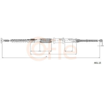 Tažné lanko, parkovací brzda COFLE 461.15