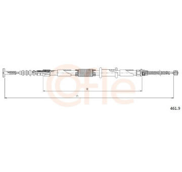 Tažné lanko, parkovací brzda COFLE 461.9