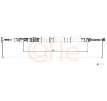 Tažné lanko, parkovací brzda COFLE 491.11