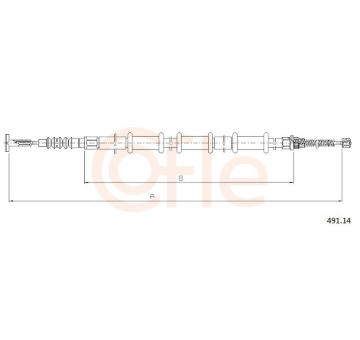 Tažné lanko, parkovací brzda COFLE 491.14
