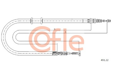 Tažné lanko, parkovací brzda COFLE 491.22