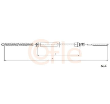 Tažné lanko, parkovací brzda COFLE 491.5