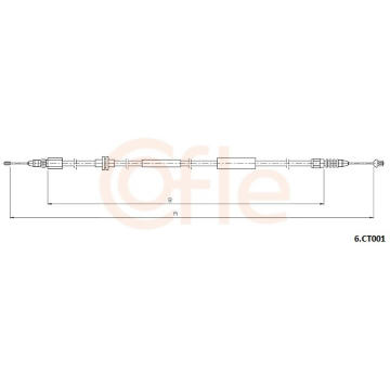 Lanko pro otevírání kapoty motoru COFLE 6.CT001