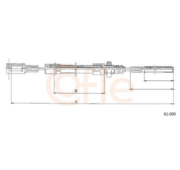 Tažné lanko, parkovací brzda COFLE 61.000