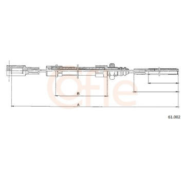 Tažné lanko, parkovací brzda COFLE 61.002