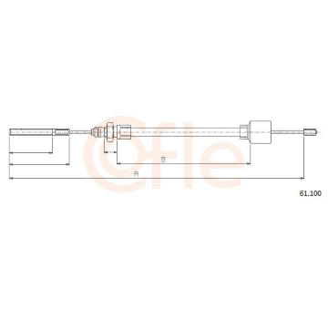 Tažné lanko, parkovací brzda COFLE 61.100