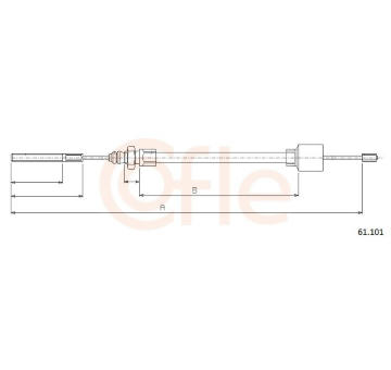 Tažné lanko, parkovací brzda COFLE 61.101