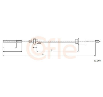 Tažné lanko, parkovací brzda COFLE 61.103
