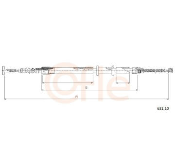 Tažné lanko, parkovací brzda COFLE 631.10