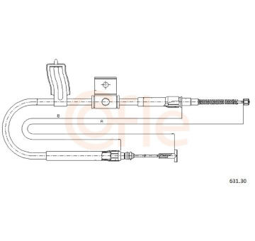 żażné lanko parkovacej brzdy COFLE 631.30