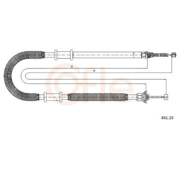 Tažné lanko, parkovací brzda COFLE 641.10