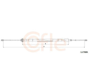 Tažné lanko, parkovací brzda COFLE 92.1.CT009