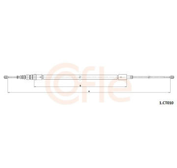 Tažné lanko, parkovací brzda COFLE 92.1.CT010