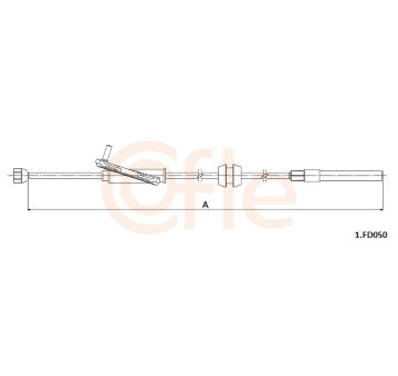 Tažné lanko, parkovací brzda COFLE 92.1.FD050