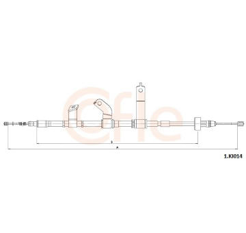 żażné lanko parkovacej brzdy COFLE 92.1.KI014