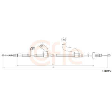 żażné lanko parkovacej brzdy COFLE 92.1.KI015