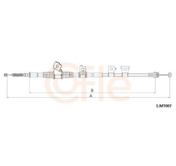 żażné lanko parkovacej brzdy COFLE 92.1.MT007