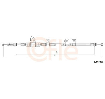 żażné lanko parkovacej brzdy COFLE 92.1.MT008