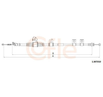 żażné lanko parkovacej brzdy COFLE 92.1.MT010
