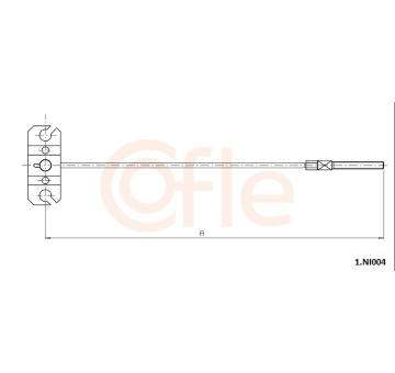Tažné lanko, parkovací brzda COFLE 92.1.NI004