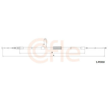 Tažné lanko, parkovací brzda COFLE 92.1.PE010