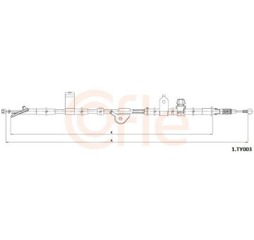 Tažné lanko, parkovací brzda COFLE 92.1.TY003