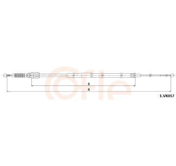 żażné lanko parkovacej brzdy COFLE 92.1.VK017