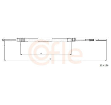 Tažné lanko, parkovací brzda COFLE 92.10.4136
