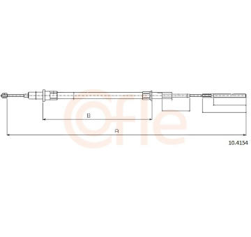 Tažné lanko, parkovací brzda COFLE 92.10.4154
