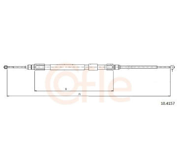 Tažné lanko, parkovací brzda COFLE 92.10.4157