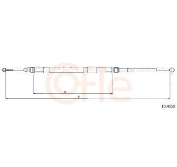 Tažné lanko, parkovací brzda COFLE 92.10.4158