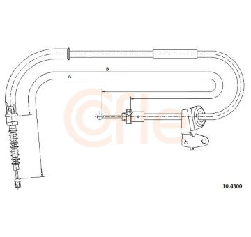 Tažné lanko, parkovací brzda COFLE 92.10.4300
