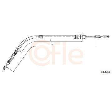 Tažné lanko, parkovací brzda COFLE 92.10.4310