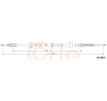 Tažné lanko, parkovací brzda COFLE 92.10.4452