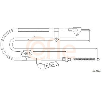 Tažné lanko, parkovací brzda COFLE 92.10.4511