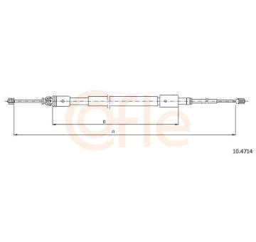 Tažné lanko, parkovací brzda COFLE 92.10.4714