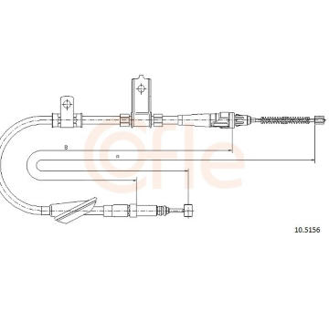 Tažné lanko, parkovací brzda COFLE 92.10.5156