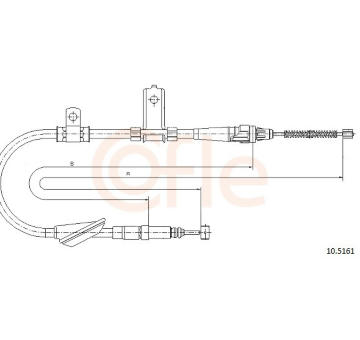 Tažné lanko, parkovací brzda COFLE 92.10.5161