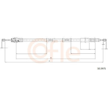 żażné lanko parkovacej brzdy COFLE 92.10.5971