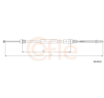 Tažné lanko, parkovací brzda COFLE 92.10.6212