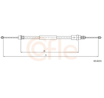 Tažné lanko, parkovací brzda COFLE 92.10.6215